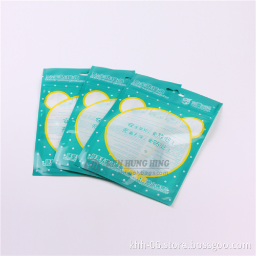 CMYK printed 3 side sealed apparel packaging ziplock bag